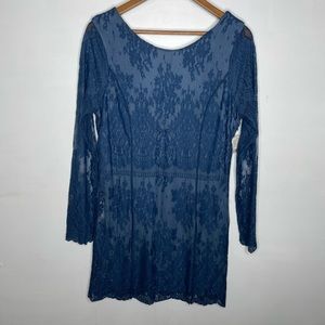 FREE PEOPLE BLUE LACE DRESS NEW WITH TAGS
